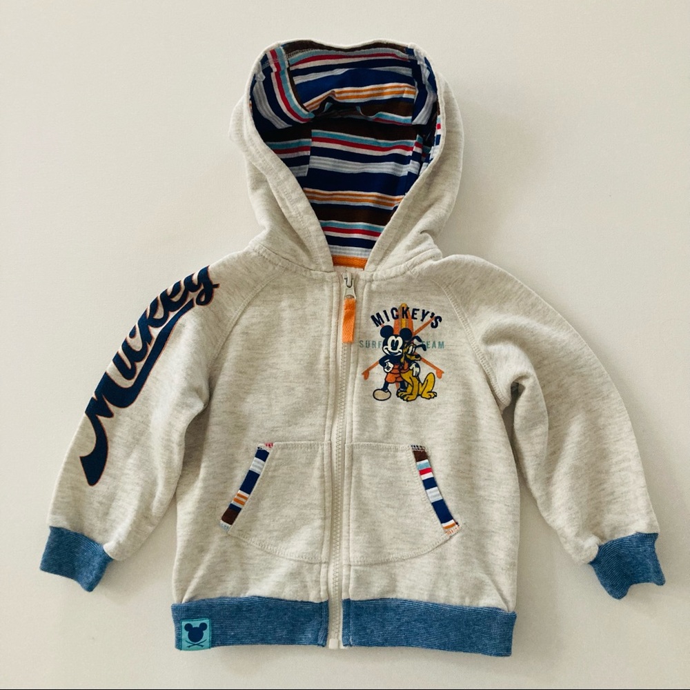 Disney Mickey Mouse Toddler Boy Terry Hoodie Zip